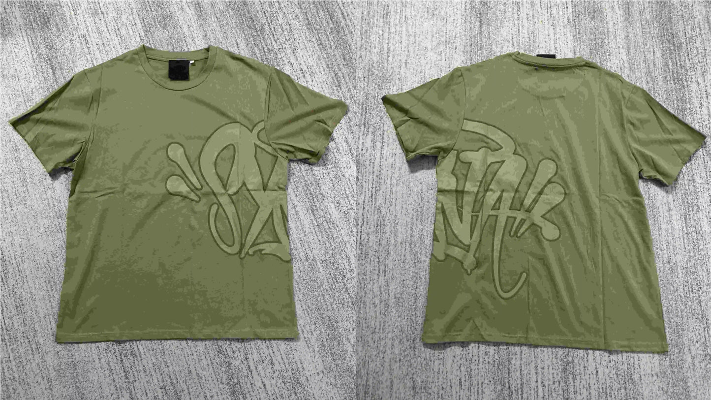 American Fashion Brand SYNA World Short Sleeve Men's and Women's Suits Drill Style High Street Hip Hop Ins Summer Casual Shorts