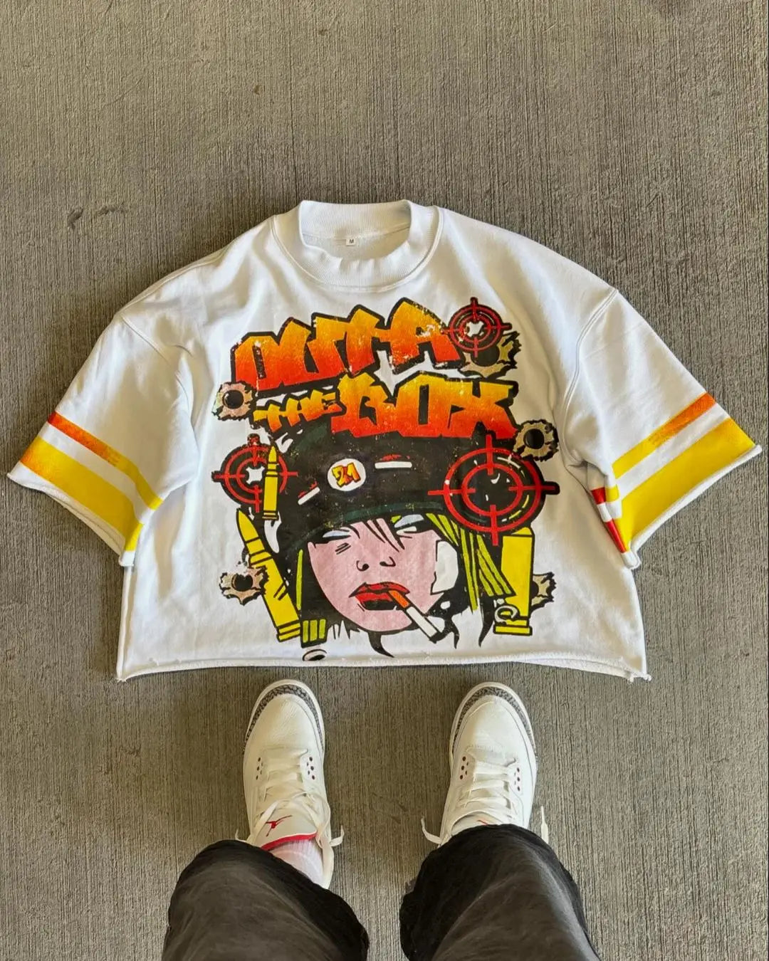 Goth Y2k Graphic T Shirts Harajuku Cartoon Pattern Oversized T Shirt Men and Women Hip Hop Punk Short Sleeved Tops Streetwear
