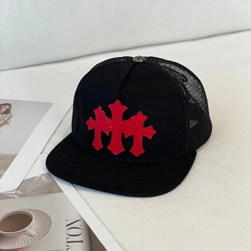 2025 New embroidered net cap for men and women outdoor sun protection baseball cap, versatile for spring and summer baseball cap