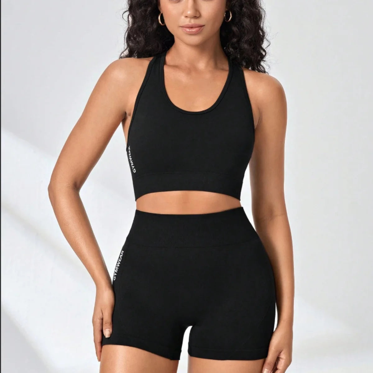 Seamless Printing High Elastic Sports Bra Underwear Yoga Suit Running Fitness Sports Two-piece Set