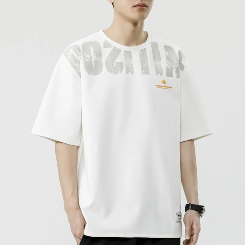 OH Cotton Short Sleeve T-shirt for Men, New Summer Style, Youth Versatile Loose Top