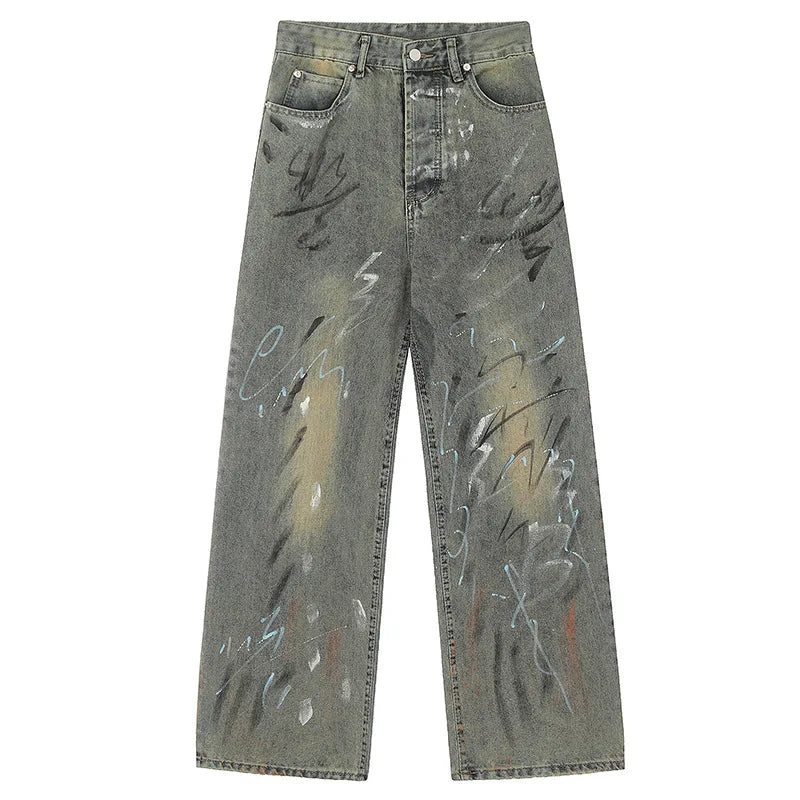 OEM Custom Men's Retro Style Straight Hip Hop Vintage Streetwear Designer Jeans