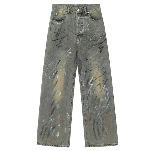 OEM Custom Men's Retro Style Straight Hip Hop Vintage Streetwear Designer Jeans
