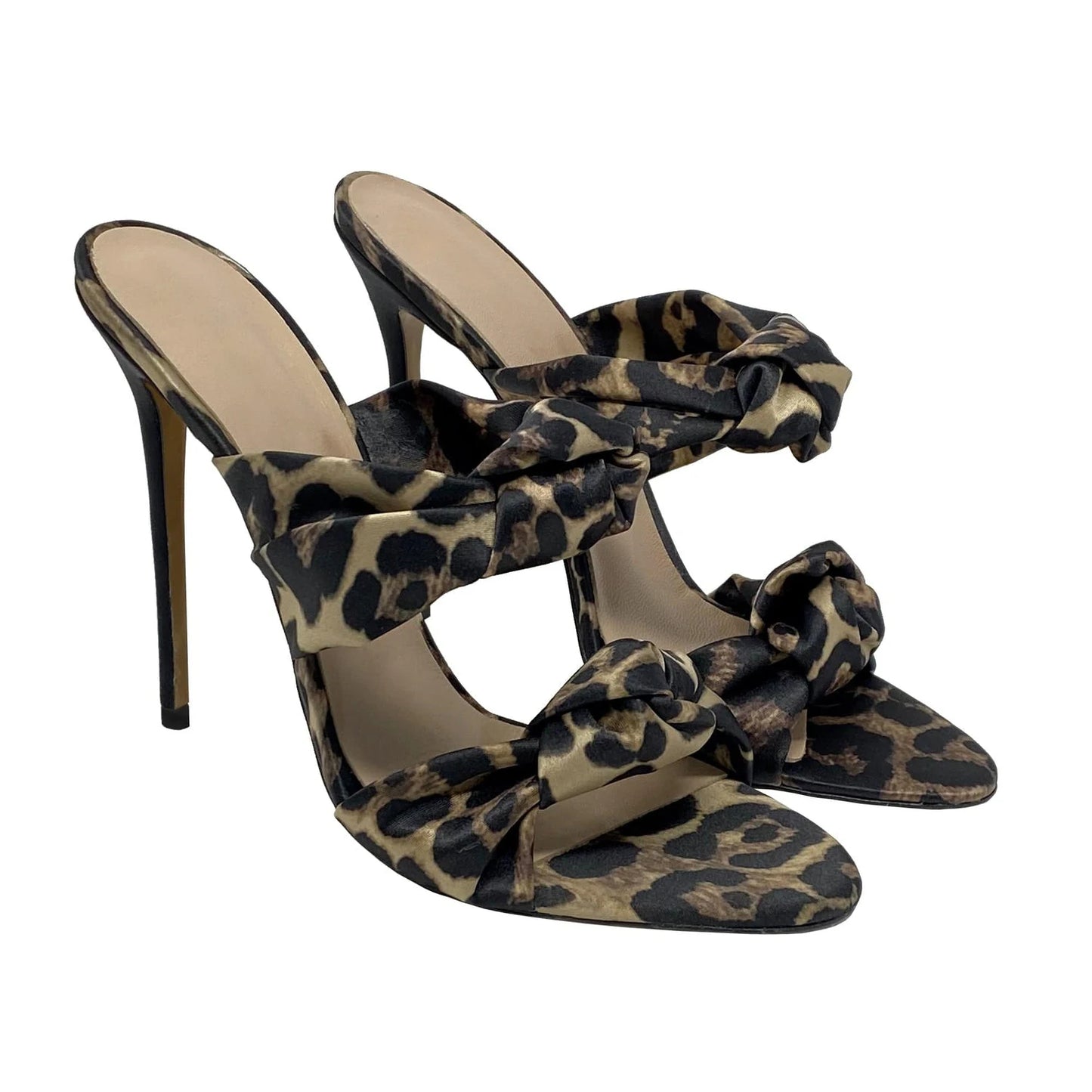 Summer Open Toe Stiletto High Heels Shoes for Women Silver Glitter Heel Sexy Ladies Slip on Sandals Mules