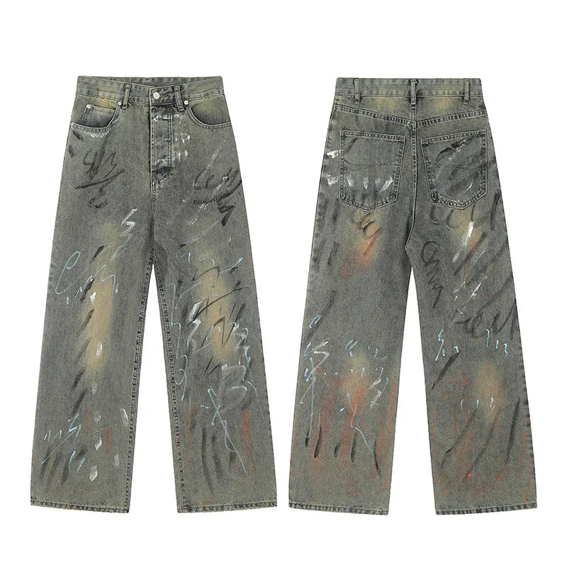 OEM Custom Men's Retro Style Straight Hip Hop Vintage Streetwear Designer Jeans