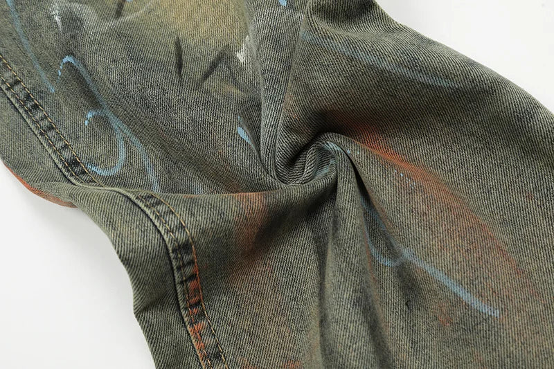 OEM Custom Men's Retro Style Straight Hip Hop Vintage Streetwear Designer Jeans