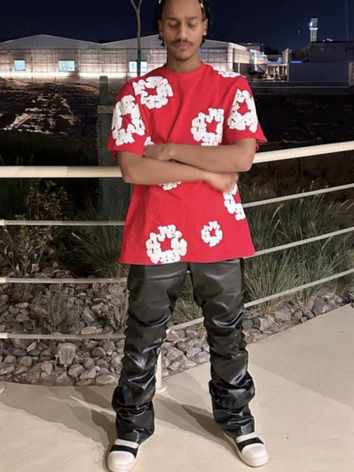 Trendy Denim Kapok Men Casual T-shirt Short Sleeve