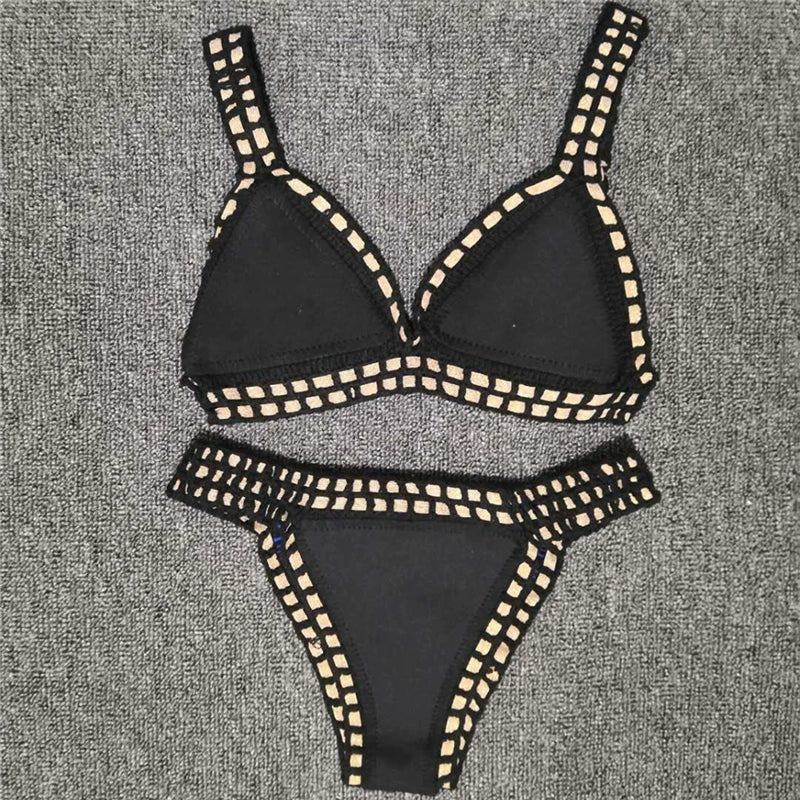 Women Bikini Set Reversible Swimwear Beachwear Sexy Low Wais