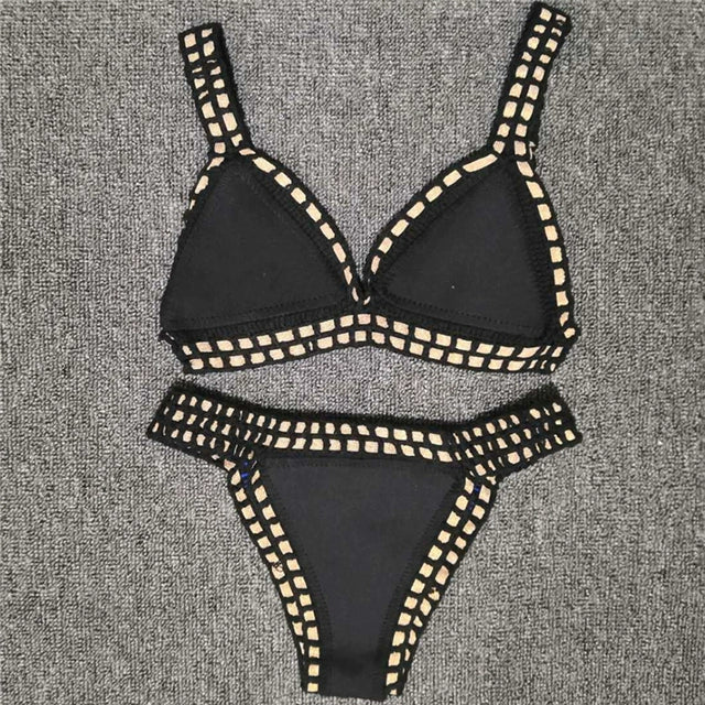 Women Bikini Set Reversible Swimwear Beachwear Sexy Low Wais