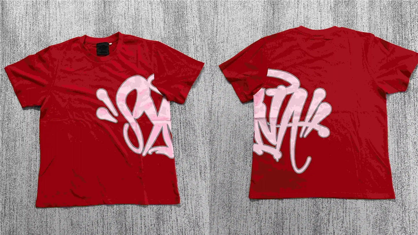 American Fashion Brand SYNA World Short Sleeve Men's and Women's Suits Drill Style High Street Hip Hop Ins Summer Casual Shorts