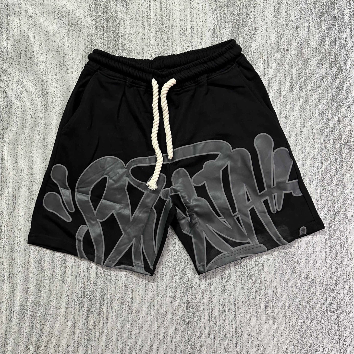 American Fashion Brand SYNA World Short Sleeve Men's and Women's Suits Drill Style High Street Hip Hop Ins Summer Casual Shorts