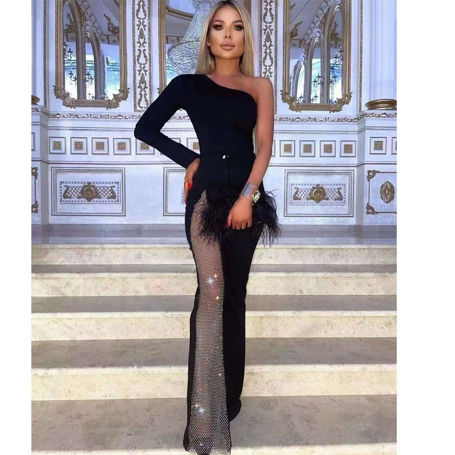 Women Sexy V-neck Jumpsuit Fashion Female Sexy Bright Silk Nightclub Party Slim Fit Bodysuit