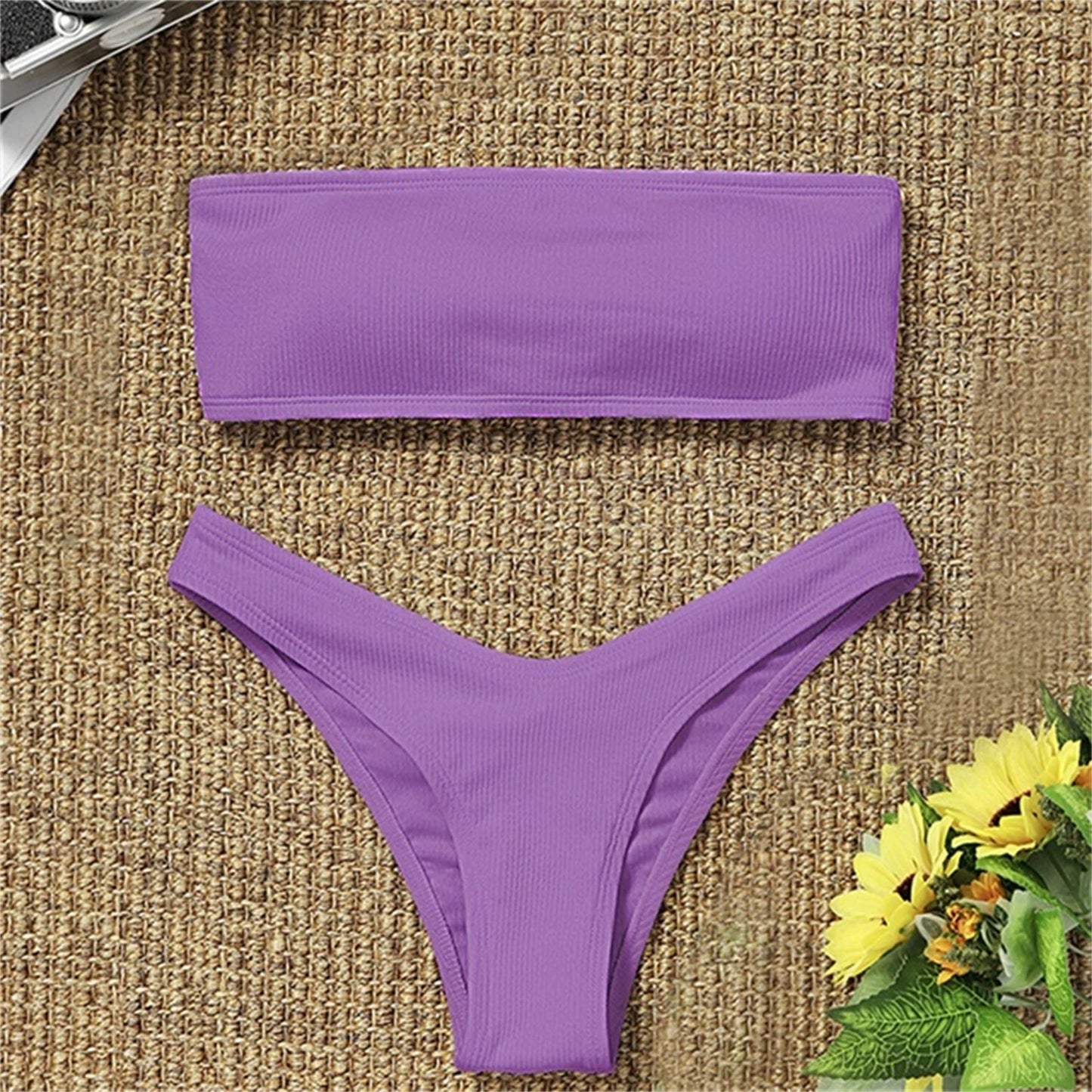 2021 New Bikini High Waist Strapless Sexy Bikini Women Swimw