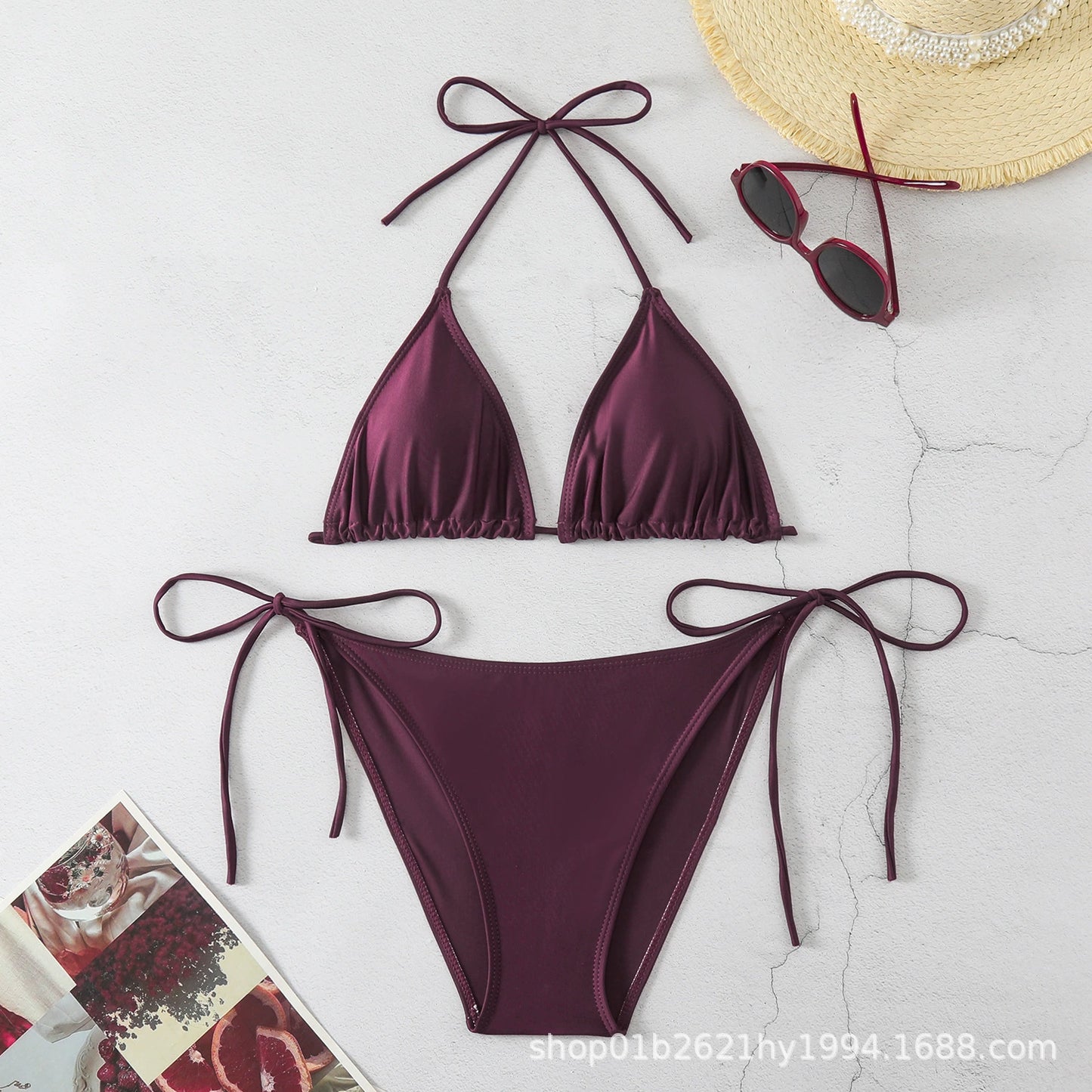New Swimwear Sexy European and American Bikinis Beach Suit Fashion Split Swimsuit Women in Stock Sexy Bikini