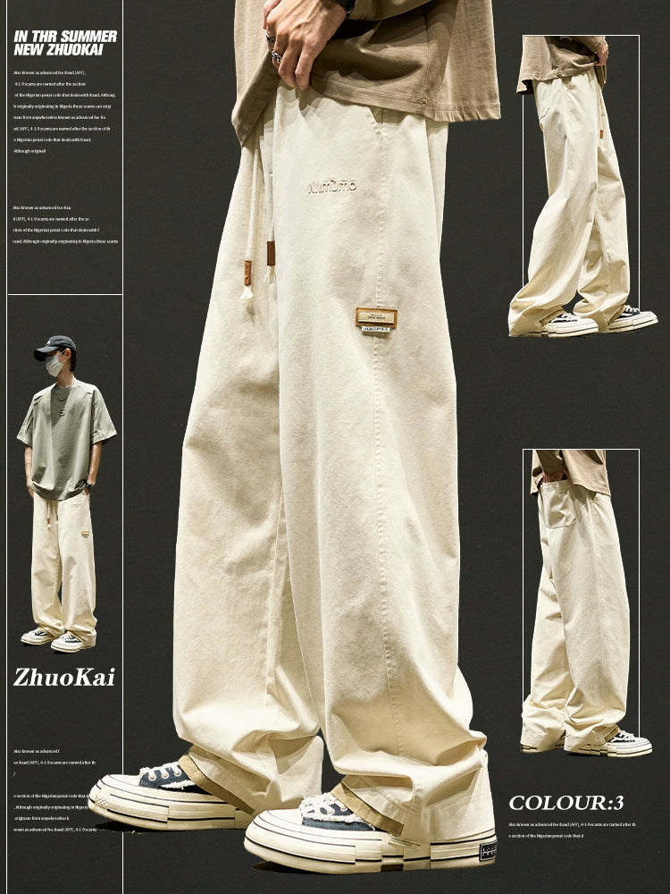 Straight-leg Pants Men Summer Thin Loose American Men's Casual Pants Boys Pants Paratroopers Cargo Pants Men's Pants