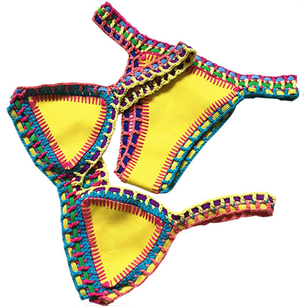 Women Bikini Set Reversible Swimwear Beachwear Sexy Low Wais