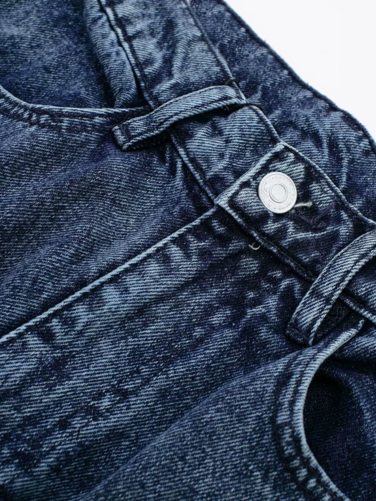 Kaslead Fashion Pocket Overalls Denim