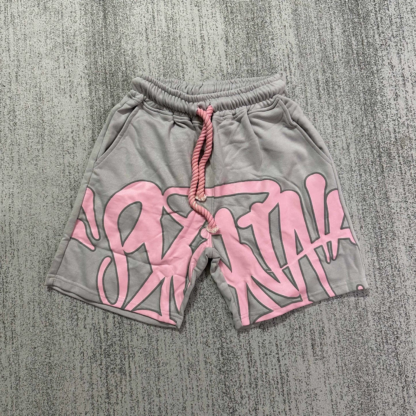 American Fashion Brand SYNA World Short Sleeve Men's and Women's Suits Drill Style High Street Hip Hop Ins Summer Casual Shorts