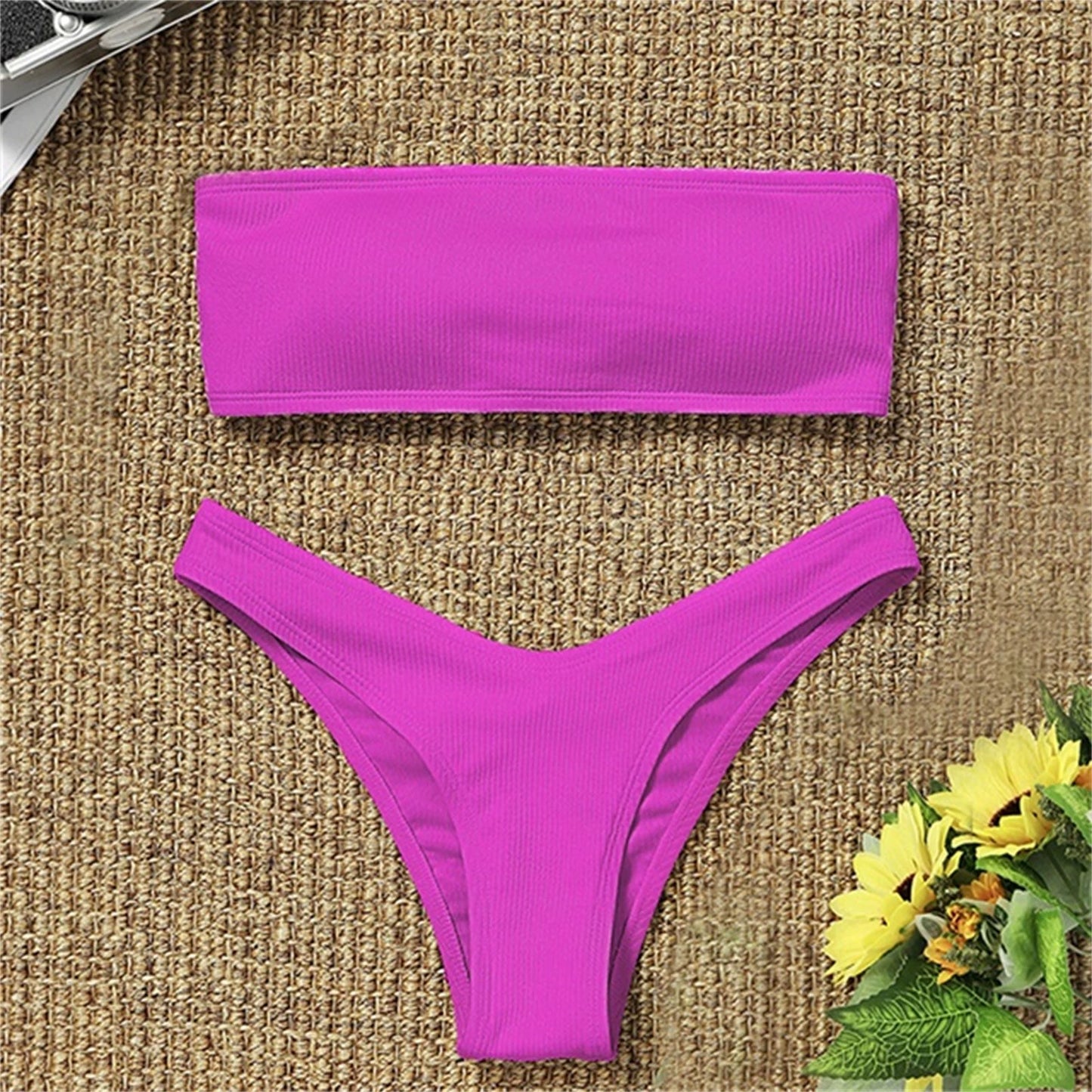 2021 New Bikini High Waist Strapless Sexy Bikini Women Swimw