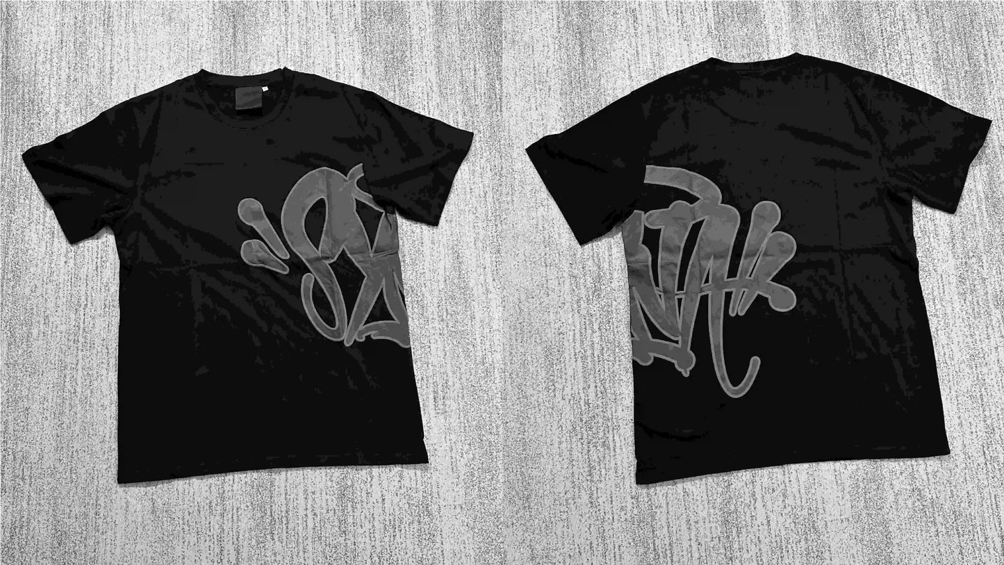 American Fashion Brand SYNA World Short Sleeve Men's and Women's Suits Drill Style High Street Hip Hop Ins Summer Casual Shorts