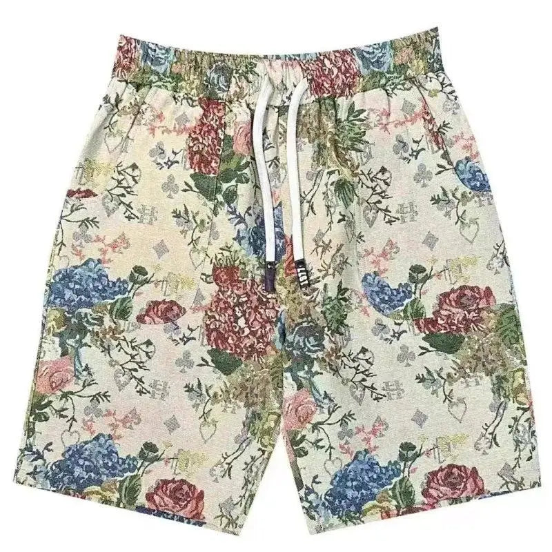 2025 Versatile high-end casual shorts for men, summer thin capre pants, men's trendy brand, trendy light luxury straight pants