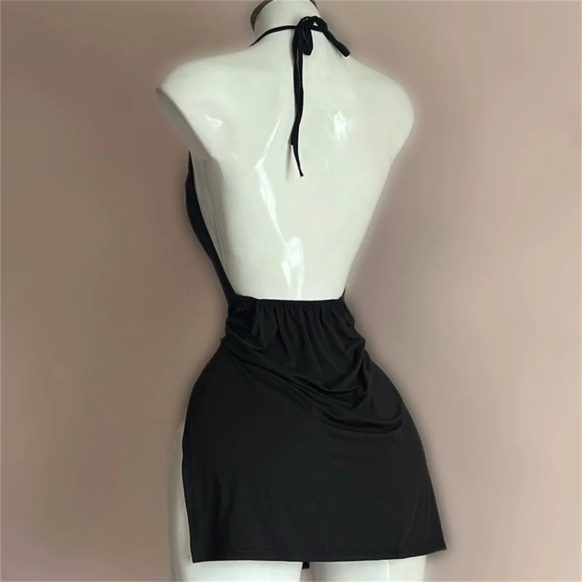 2025 New V Neck Backless Side Slit Sexy Slim Camisole Dress Summer Female Elegant Lace Up Dresses Ladies Beach Tourism Sundress