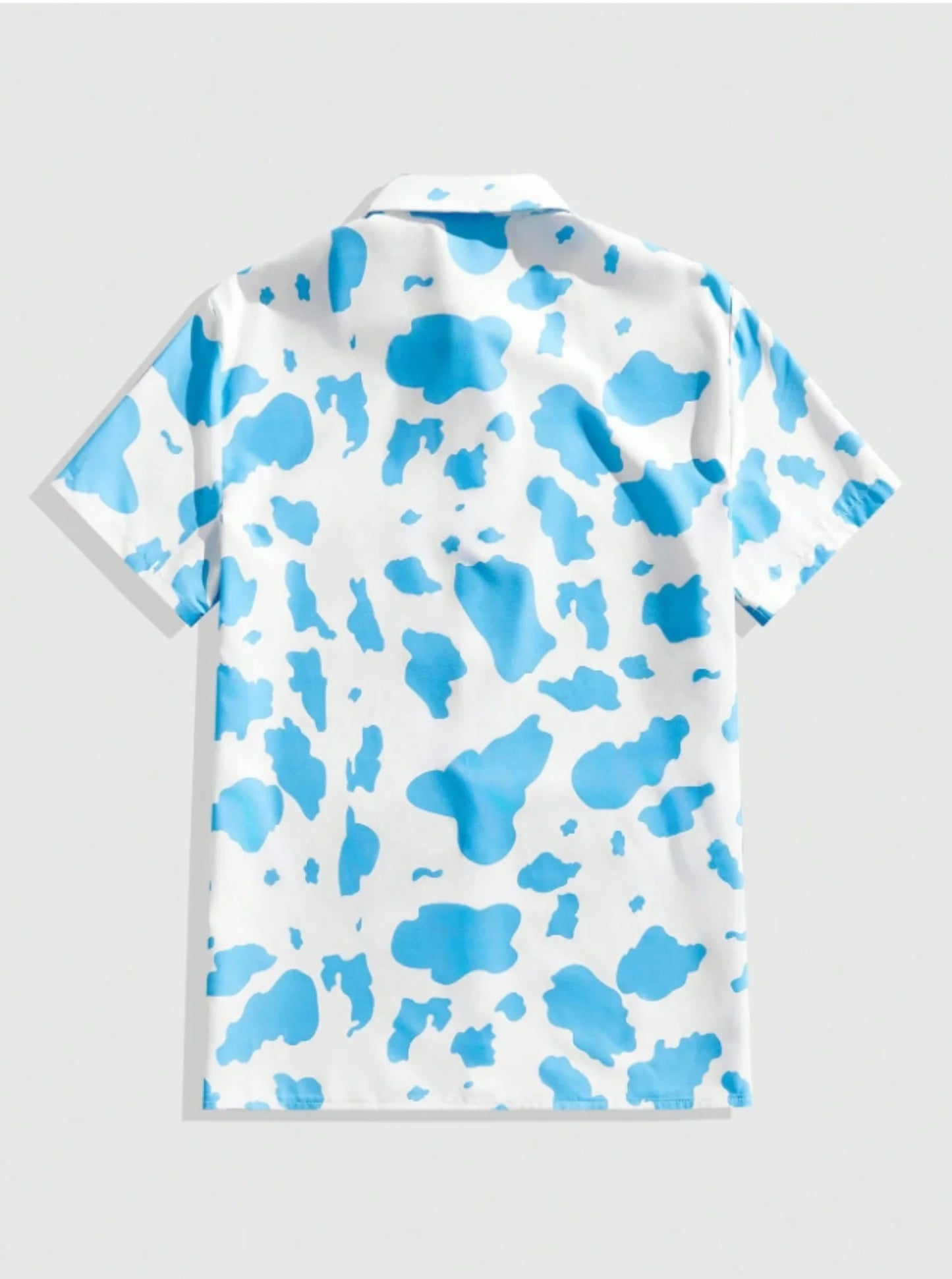 Summer Daily Casual Men's Shirts Hawaiian Street Life Men's Cow Print Single Breasted Casual Short Sleeve Shirt  Men's Clothing