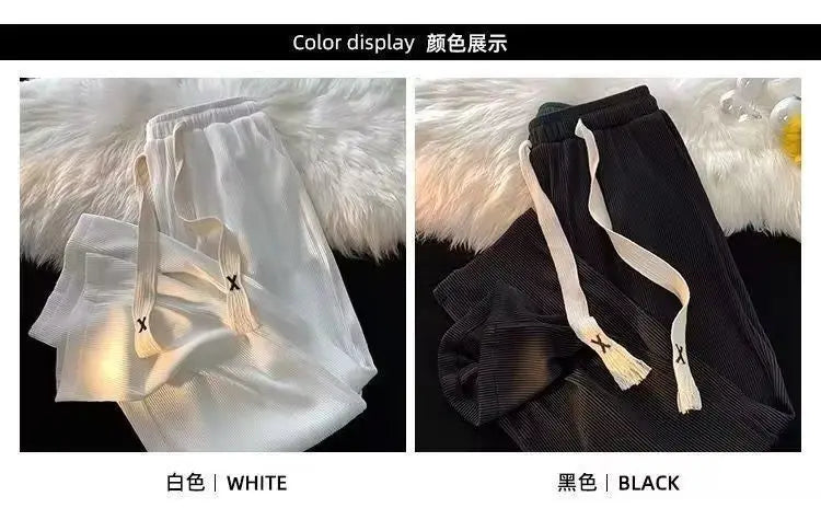 Summer Men's Lightweight Ice Silk Casual Pants