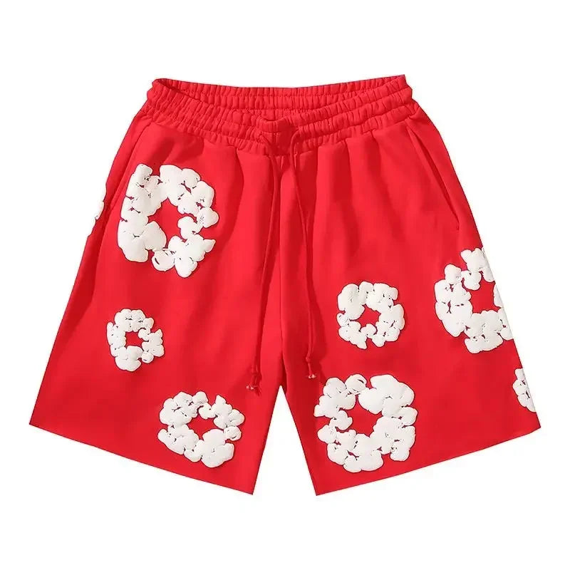 2025 New Men's Quick-drying Shorts American Kapok Printing Trend Fashionable and Comfortable Casual Breathable Y2K Shorts