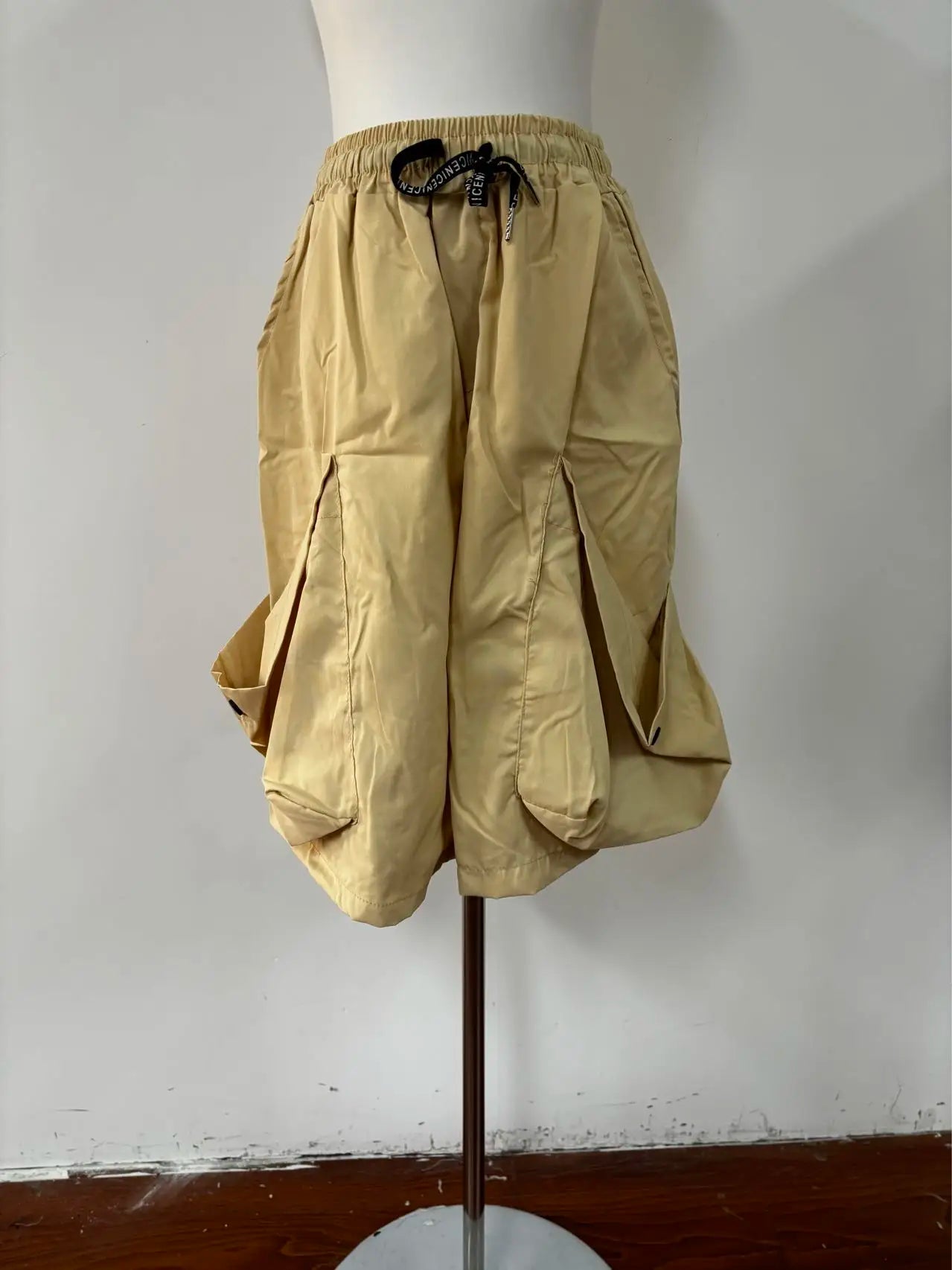 Summer Solid Pockets Large Size Shorts Men's High Street Loose Casual Workwear Five-quarter Pants Men Bottom Male Sportswear