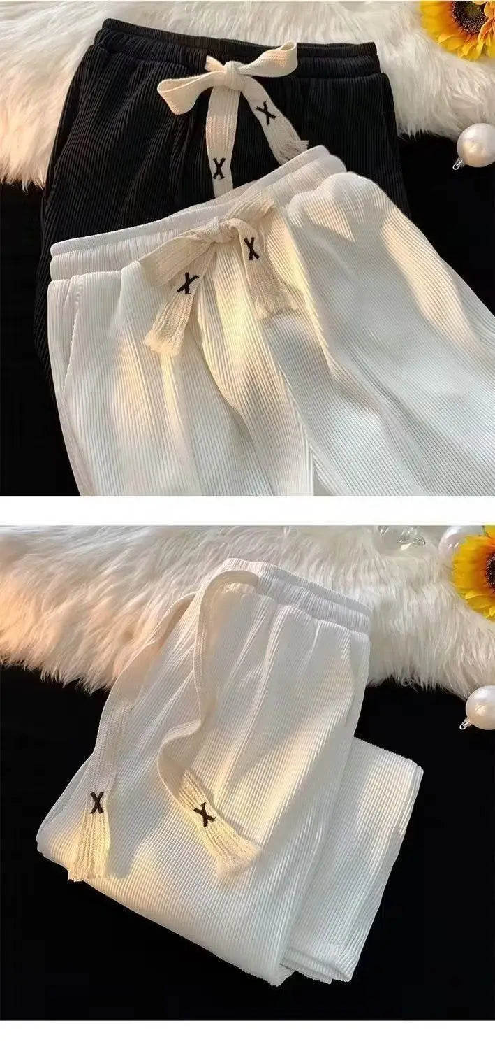 Summer Men's Lightweight Ice Silk Casual Pants