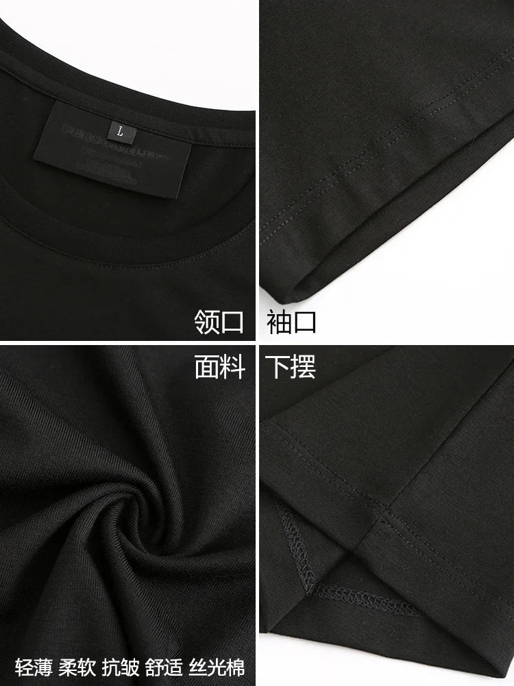 2025 Summer Mens T Shirts Fashion Clothing Shoes Rhinestones O Neck Short Sleeve Slim Casual T-shirts for Men Camiseta Hombre