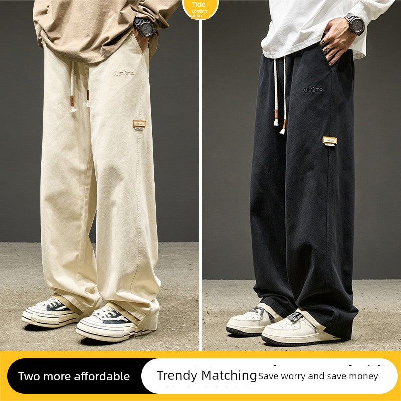 Straight-leg Pants Men Summer Thin Loose American Men's Casual Pants Boys Pants Paratroopers Cargo Pants Men's Pants