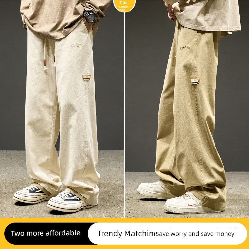 Straight-leg Pants Men Summer Thin Loose American Men's Casual Pants Boys Pants Paratroopers Cargo Pants Men's Pants