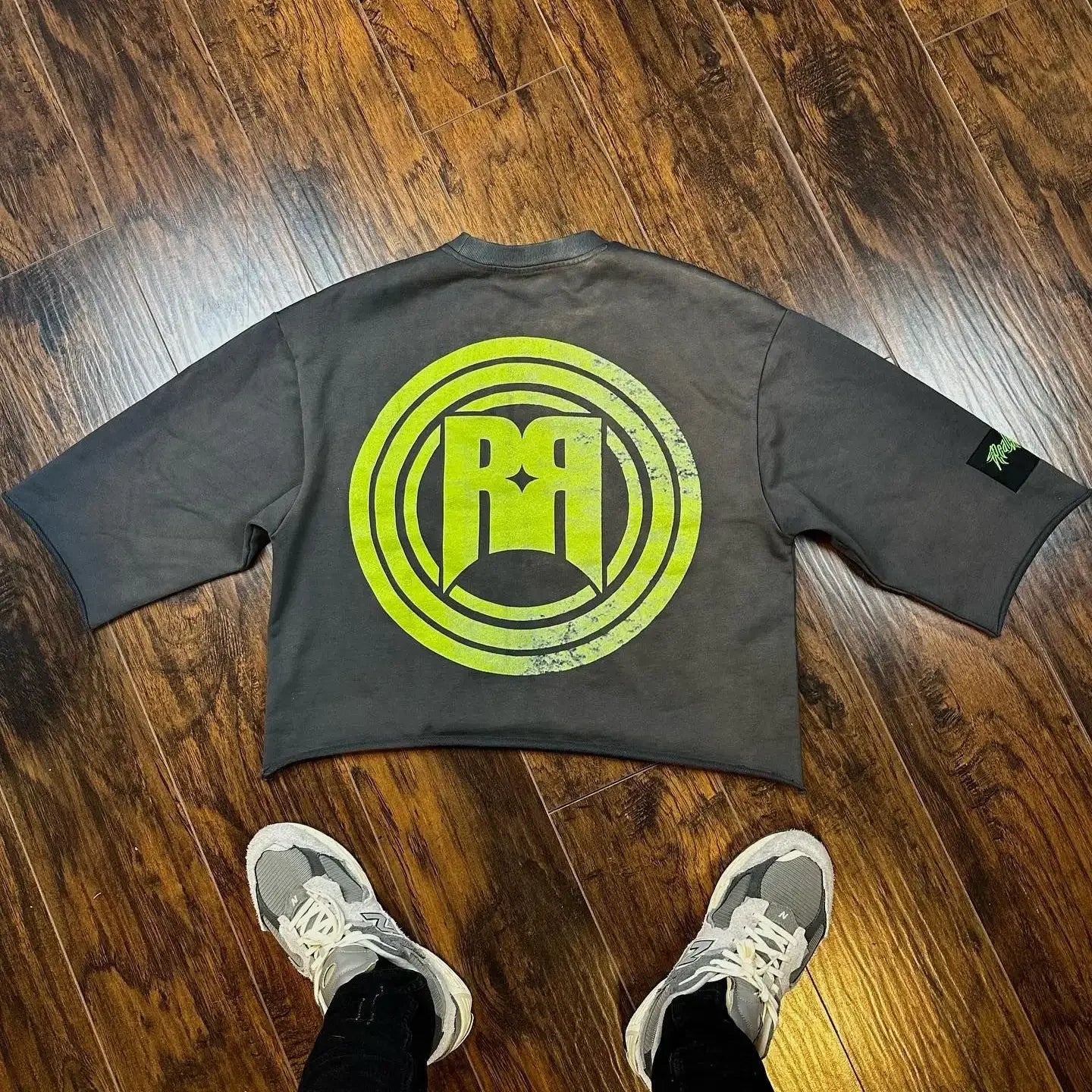 Retro High Street Printed Three Quarter Sleeve Baggy T-Shirt Women's Gothic Punk Rock Y2K Short Sleeve Harajuku Oversized Top