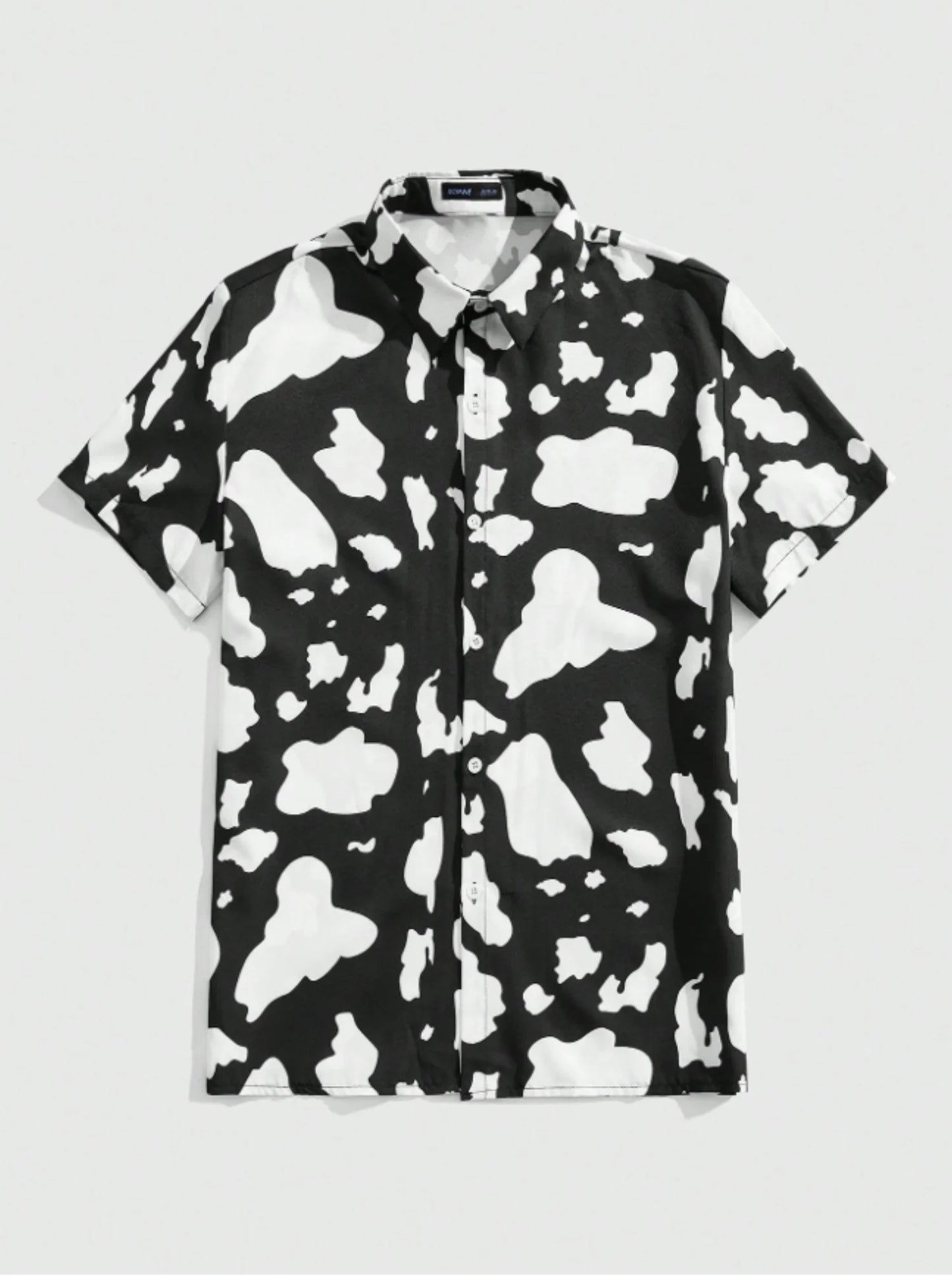 Summer Daily Casual Men's Shirts Hawaiian Street Life Men's Cow Print Single Breasted Casual Short Sleeve Shirt  Men's Clothing