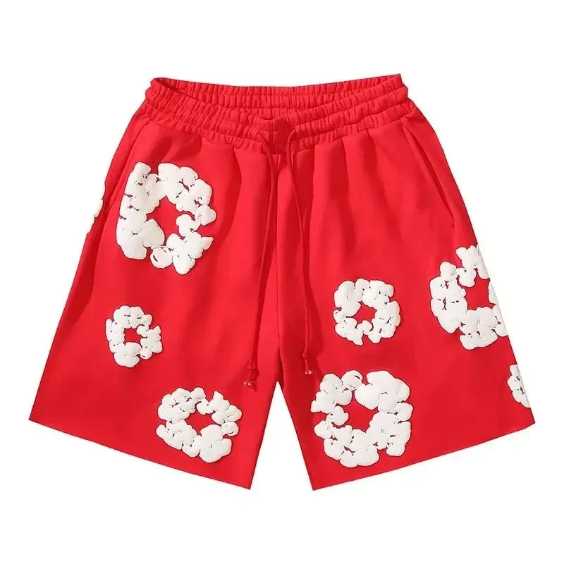2025 New Men's Quick-drying Shorts American Kapok Printing Trend Fashionable and Comfortable Casual Breathable Y2K Shorts