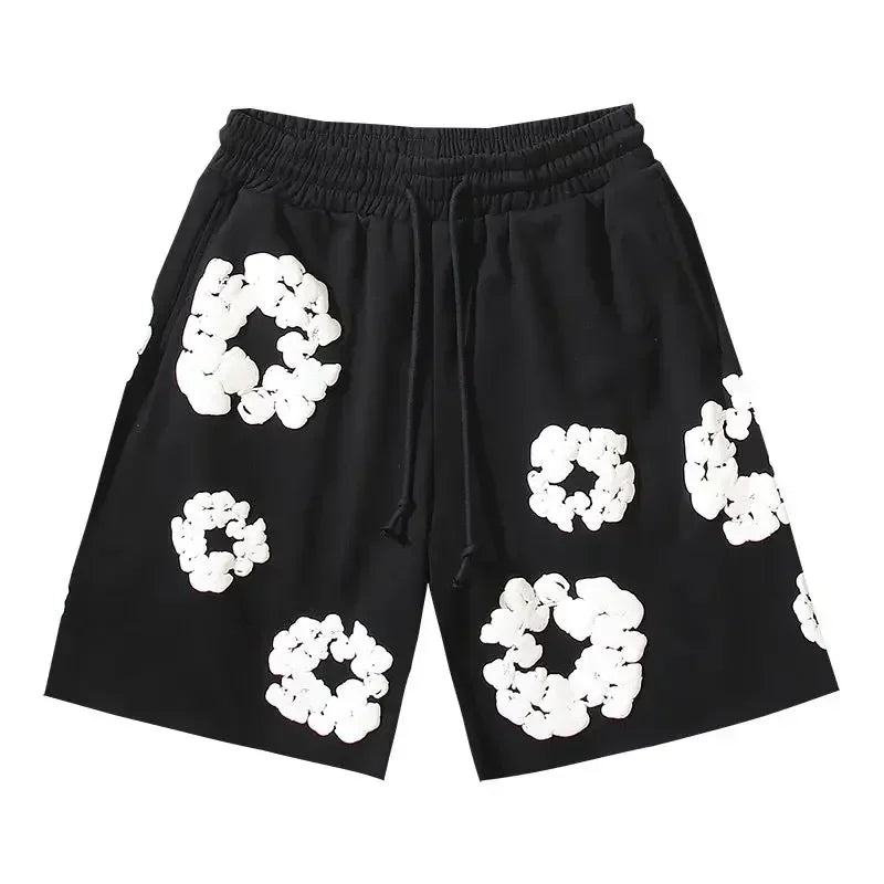 2025 New Men's Quick-drying Shorts American Kapok Printing Trend Fashionable and Comfortable Casual Breathable Y2K Shorts