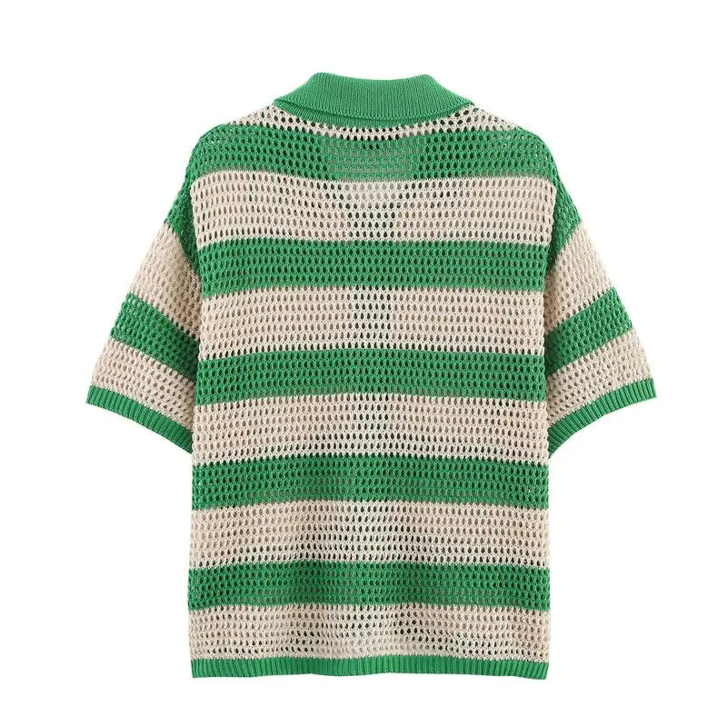 Summer 2025 New Arrival Women's Knitted ort Sve  irt Coat Lightweight Maturi Faion Outerwear 25-35 Years Old