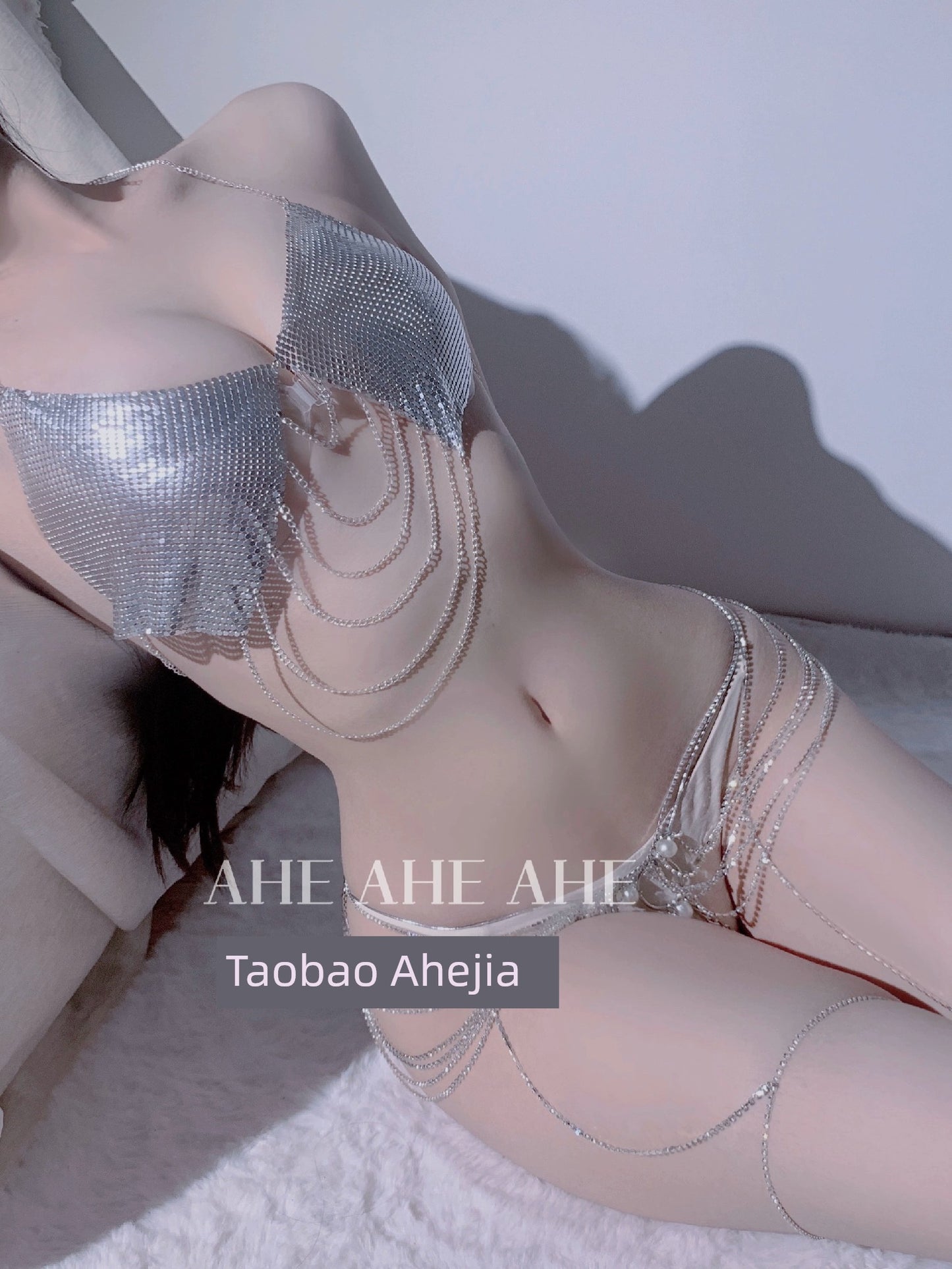 Sparkling Bikini Metal Rhinestone Body Chains Sexy Chest Necklace Waist Chain Leg Bracelet Streamer Qqny Underwear Sets