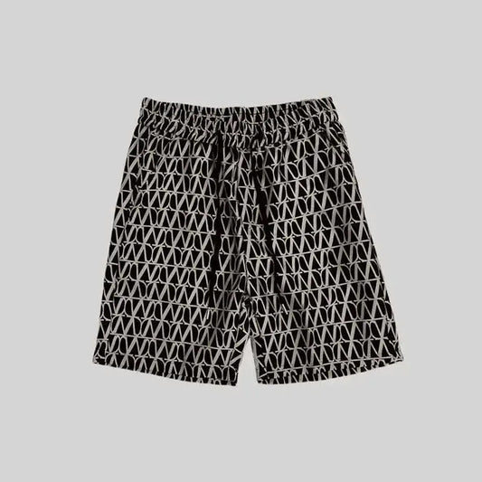 2025 Versatile high-end casual shorts for men, summer thin capre pants, men's trendy brand, trendy light luxury straight pants