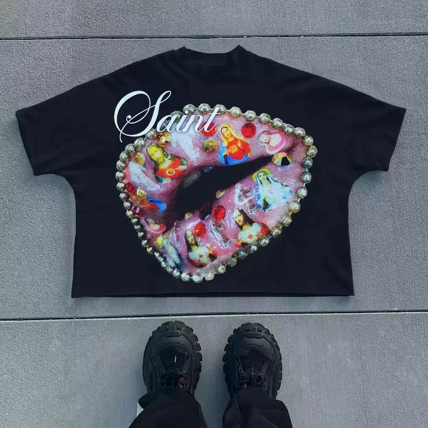 Hip Hop Trendy Customized Casual T Shirt Men's and Women's Casual T-Shirt Breathable Y2K