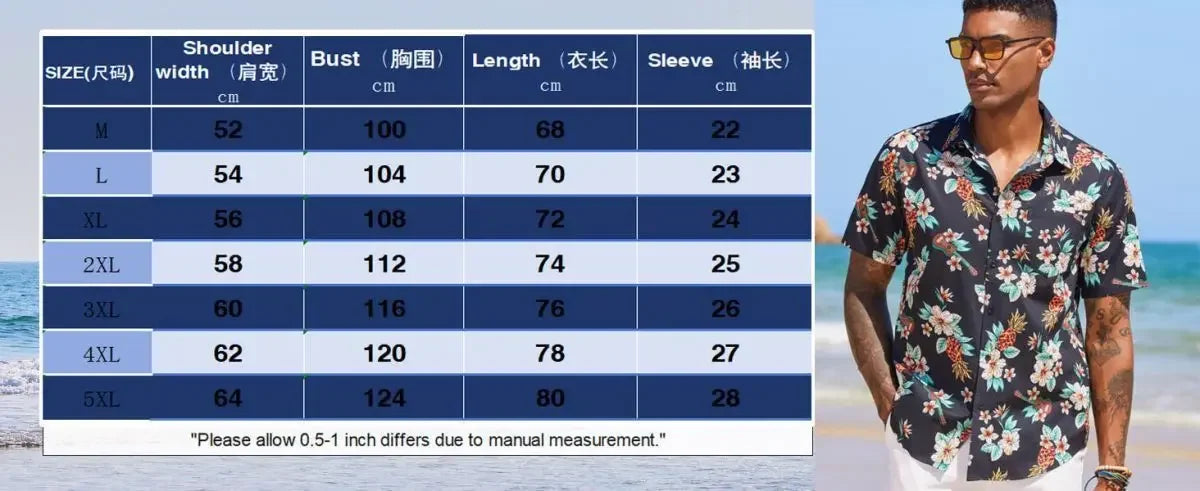 American Vintage Floral 3D Print Hawaiian Style Loose Short Sleeve Shirt