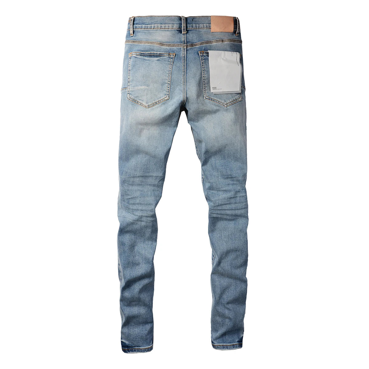 High Street Style Men's Skinny Jeans USA Quality Low Rise Blue Print Letters Fashion Repair Denim Pants Size 28-40