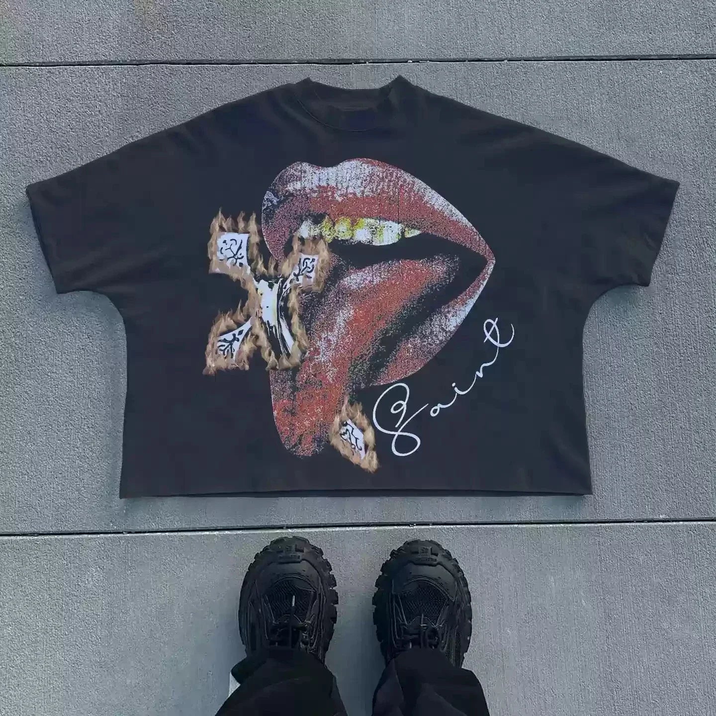 Hip Hop Trendy Customized Casual T Shirt Men's and Women's Casual T-Shirt Breathable Y2K