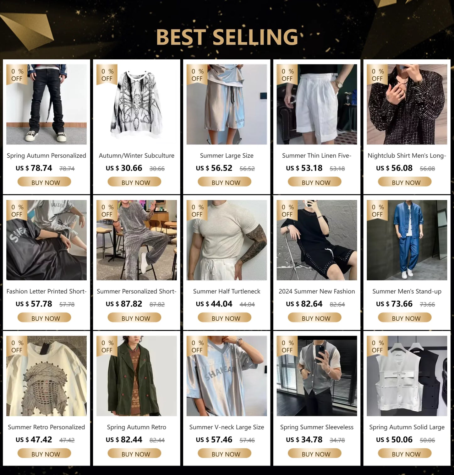 Summer Solid Pockets Large Size Shorts Men's High Street Loose Casual Workwear Five-quarter Pants Men Bottom Male Sportswear