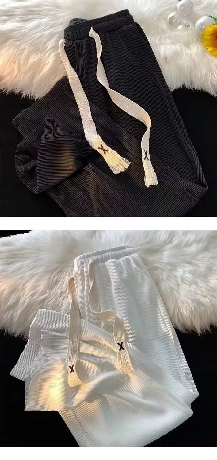 Summer Men's Lightweight Ice Silk Casual Pants