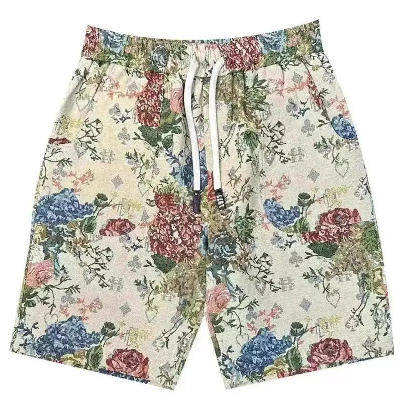 2025 Versatile high-end casual shorts for men, summer thin capre pants, men's trendy brand, trendy light luxury straight pants