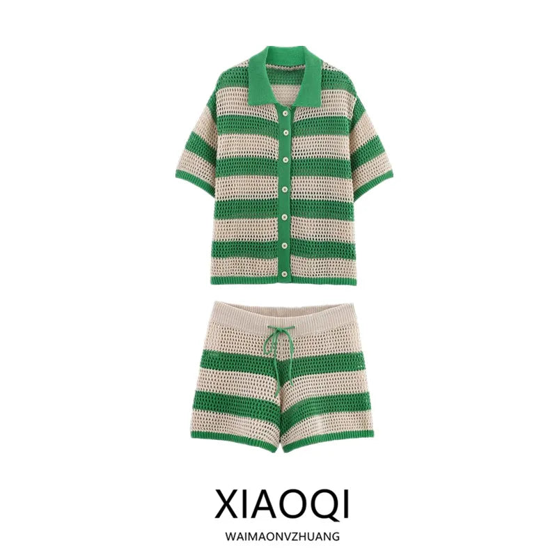 Summer 2025 New Arrival Women's Knitted ort Sve  irt Coat Lightweight Maturi Faion Outerwear 25-35 Years Old