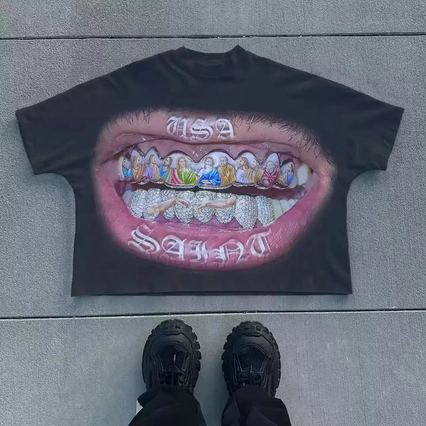 Hip Hop Trendy Customized Casual T Shirt Men's and Women's Casual T-Shirt Breathable Y2K